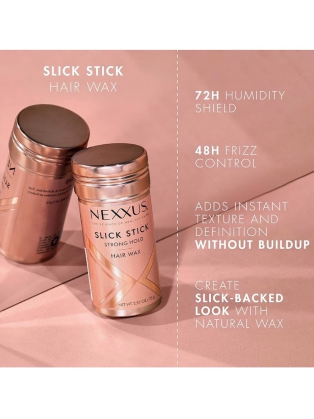 NEXXUS Slick Stick Strong Hold Hair Wax Stick 2.33 oz NEW! FULL SIZE - Picture 3 of 10